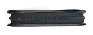 Royal Fair Custom Black PU Leather Zipper <strong>Makeup</strong> <strong>Brush</strong> <strong>Case</strong> Embossed Logo Portable Beauty Storage Cosmetic Toiletry Bags - Product Image 4