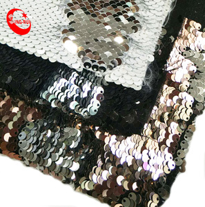 Vente en Gros de Tissus à Paillettes Épaisses Brillant de Luxe pas Cher Séquence Grand Flip <span class=keywords><strong>Blanc</strong></span> Rouge Ombre Tissu à Paillettes Rose Réversible - Product Image 5