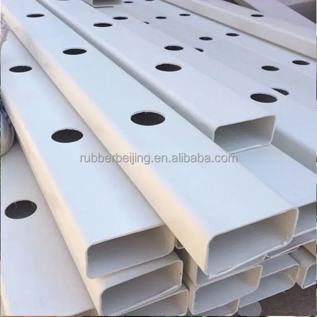 Customized sizes hydroponic tube square PVC pipe hydroponic channel pipes for plant growing NFT system