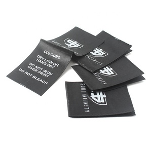 Etiquetas de Cuidado de Satén para Ropa con Logotipo Impreso Personalizado, Suministro Directo de Fábrica, con Instrucciones de Lavado - Product Image 1