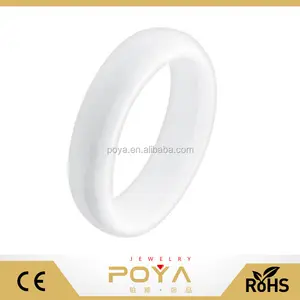 Atacado anel banda 5mm-Jóias atacado china 5mm branco cerâmica anel da faixa para ele ou ela domed alta polida