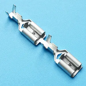 QWT 110 187 205 250 chain crimp wire cable electrico terminales female non insulated spade connectors terminal with lock