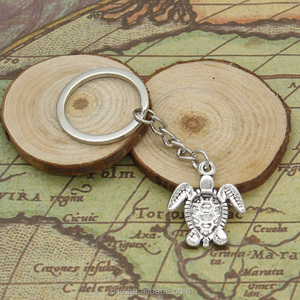 Nouveau mode DIY hommes porte-clés 26*23mm tortue tortue <span class=keywords><strong>mer</strong></span> Pendentifs Clé <span class=keywords><strong>De</strong></span> Voiture Chaîne Support <span class=keywords><strong>de</strong></span> la Bague pour le Cadeau - Product Image 3