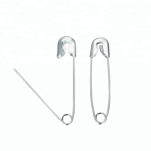 Pasadores de seguridad con cierre de plata decorativos para ropa - Product Image 1