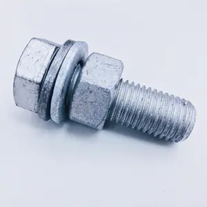 Cabeça hexagonal galvanizada m40 parafuso e porca