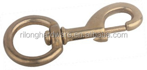 Fermoirs mousquetons ovales en laiton massif, clips pivotants à déclenchement rapide, finition électrolytique, modèle DP-249B - Product Image 6