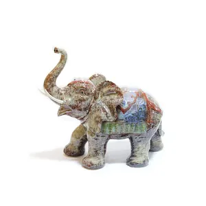 Trang Trí Nội Thất Bán Buôn Elephant Bức Tượng Hình Dạng Đồ Đá Gốm Bức Tượng Động Vật