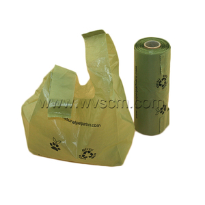 Camiseta estilo biodegradables compostables perro al por mayor bolsa de residuos bolsas de caca de perro - Product Image 6