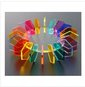 Feuille de fonte transparente en acrylique, 2 couleurs, 4x8, panneau épais coloré pour publicité