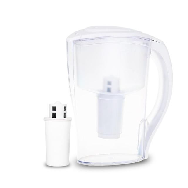 Alkaline Water Filterjug Impurities Removes Chlorine Metals Sediments Water Filter Pitcher BPA Free Activated Carbon 2.5L White