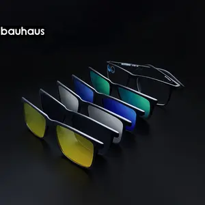 Eyewear Sunglasses Bauhaus Innovative Eyewear Attachments Clip On Magnet Sunglasses