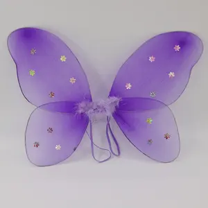 2022 new design Festive Event Party purple monarch butterfly wings decorations