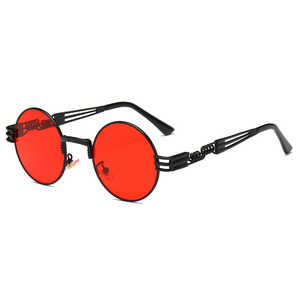 نظارات شمسية دائرية عتيقة الطراز 10030 سوبرهوت، نظارات شمسية بتصميم ستيم بانك - Product Image 2