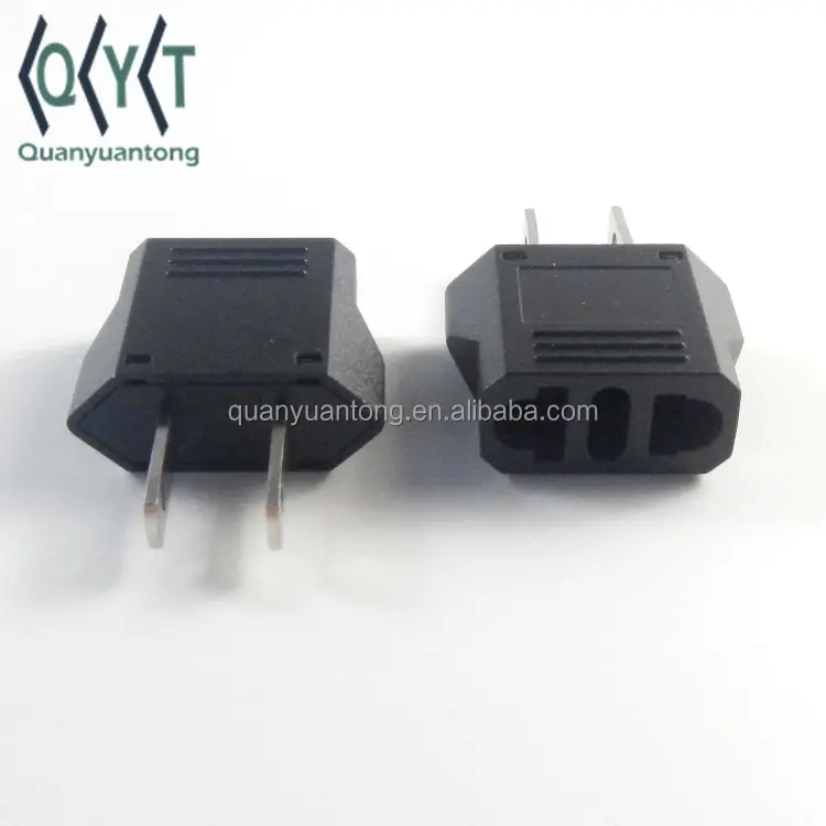 us china european eu plug adaptor to USA Canada 9121-1 Japan swiss socket eu au to us adapter two flat pins American plug