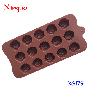 Moule en silicone en forme de rose à 15 cavités, échantillon gratuit d'usine 179, moules en silicone pour chocolat, <span class=keywords><strong>bac</strong></span> à glaçons en silicone - Product Image 5