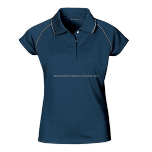 Polos para mujer Mezcla de algodón elástico elegante Diseño de manga corta ligero Ajuste cómodo Ideal para marca corporativa - Product Image 3