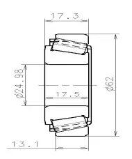 EC42229U01FN4 Automobile Tapered Roller Bearing 24.98*62*17.3mm EC42229U01 FN4 Car Gearbox Bearing