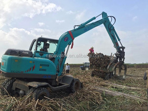 Hidráulico <span class=keywords><strong>caña</strong></span> lidiar excavadora de ruedas con el tronco de madera y piedra giratoria agarrar cargadora de <span class=keywords><strong>caña</strong></span> - Product Image 3