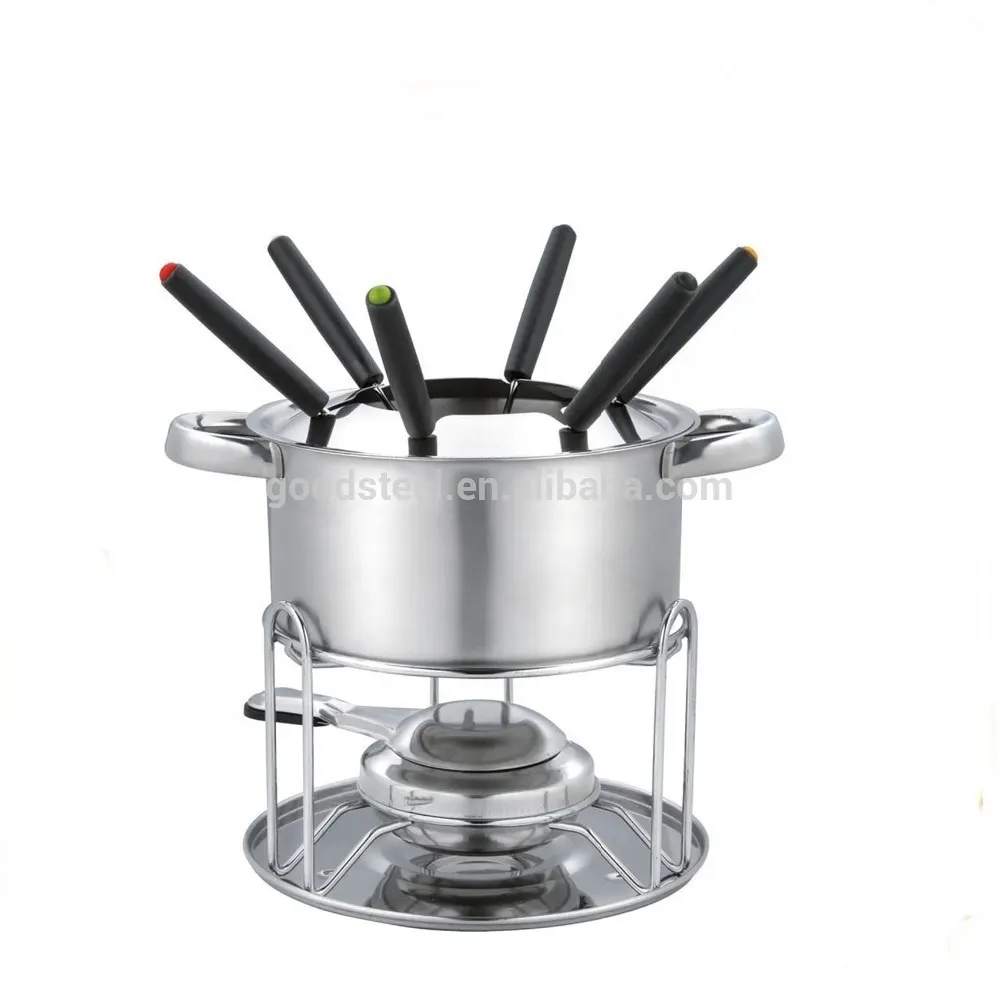 Roestvrijstalen Fondue Pot Kaas En Chocolade Fondue Set Promotie 12 Stuks Roestvrij Staal Fondue Set