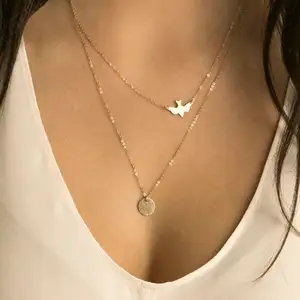 YongZe free sample women accessories bird dove necklace charms