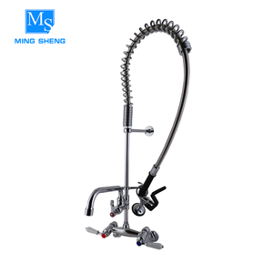 doble palanca <span class=keywords><strong>cocina</strong></span> <span class=keywords><strong>de</strong></span> restaurante flexible <span class=keywords><strong>grifo</strong></span> <span class=keywords><strong>de</strong></span> montaje en pared prerinse <span class=keywords><strong>con</strong></span> <span class=keywords><strong>extensible</strong></span> <span class=keywords><strong>de</strong></span> la <span class=keywords><strong>manguera</strong></span> - Product Image 1