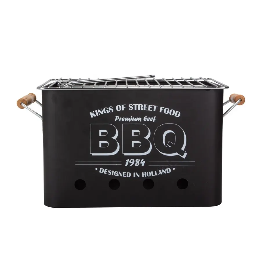 BBQ griglia esterna in metallo zincato compatto del carbone di legna barbecue grill