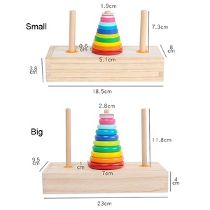 Torre <span class=keywords><strong>de</strong></span> <span class=keywords><strong>Hanoi</strong></span>, Torre Arcoíris Colorida, <span class=keywords><strong>Juego</strong></span> Infantil, Juguete <span class=keywords><strong>de</strong></span> Madera, Torre Arcoíris - Product Image 3