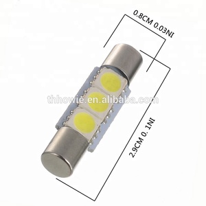 Ampoule LED pour voiture <span class=keywords><strong>28MM</strong></span> T6 Socket 3 SMD Fuse Festoon 5050 Chip <span class=keywords><strong>C5W</strong></span>, lumière de rétroviseur de pare-soleil, source de lumière intérieure de voiture, lampe de dôme DC 12V - Product Image 5