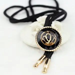 Wholesale China costume jewelry western cowboy royal crown shoe string bolo tie