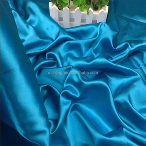 Tela de satén azul para forro, suave, brillante, 100% poliéster, precio barato - Product Image 4