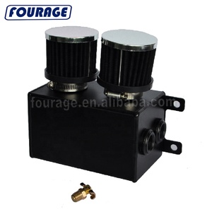 Đua xe 1.2L hiệu suất cao Nhôm hợp kim dầu bắt có thể hồ chứa xe tăng với bộ lọc đôi vách ngăn - Product Image 2