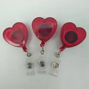 Clipe de emblema yoyo ecológico em forma de coração