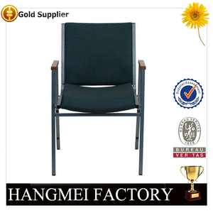 Foshan Hangmei Moderno Y Barato Negro Sillas <span class=keywords><strong>de</strong></span> La <span class=keywords><strong>Iglesia</strong></span> Con El Brazo - Product Image 1