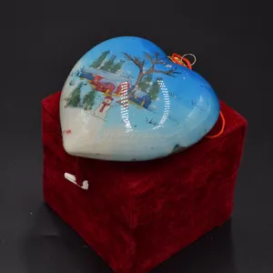 customized inside painting Christmas bauble hand painted by folk artist