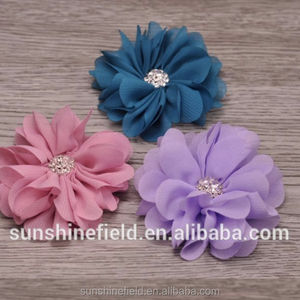 Vieira colmena bailarina gasa del pétalo flores con Crystal Button Spark Rhinestone botones bebé vendas <span class=keywords><strong>de</strong></span> la flor - Product Image 1