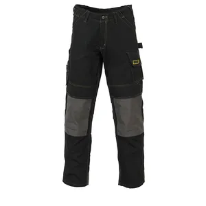 Calças pretas do trabalho/resistentes ao fogo campo de óleo calças de trabalho calças