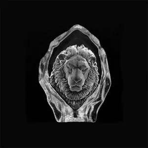 Danh dự lớn rõ ràng tinh thể sư tử cúp giải thưởng sư tử khắc băng tinh thể mảng bám từ pujiang Trophy nhà sản xuất