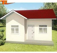 Pequeña pequeña bajo costo precios marco luz prefabricada estructura de acero casa Villa