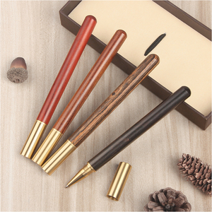 Ensemble de stylos à bille en bois personnalisables avec logo gravé au laser, stylos promotionnels pour cadeaux d'affaires, encre bleue/noire effaçable 0,7 mm - Product Image 3