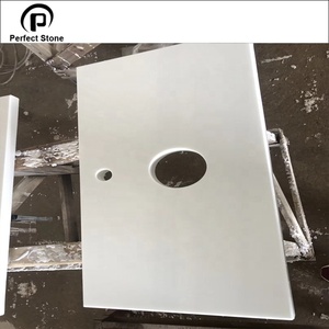 Bianco puro Pietra Nano di Vetro Piano di Lavoro E <span class=keywords><strong>Bagno</strong></span> Parte Superiore di Vanità - Product Image 4