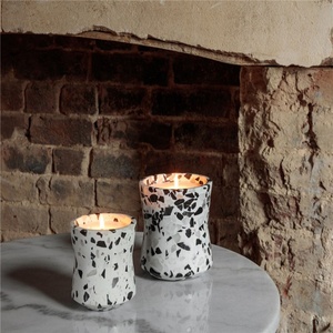 Cheap Price Bulk Gift Box Packing <strong>Concrete</strong> <strong>Candle</strong> <strong>Holder</strong> / Matte Black Empty Decorating <strong>Candles</strong> Jar with Lids - Product Image 2