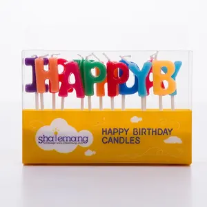 Velas personalizadas sem chama para aniversário, velas em massa para feliz aniversário por atacado