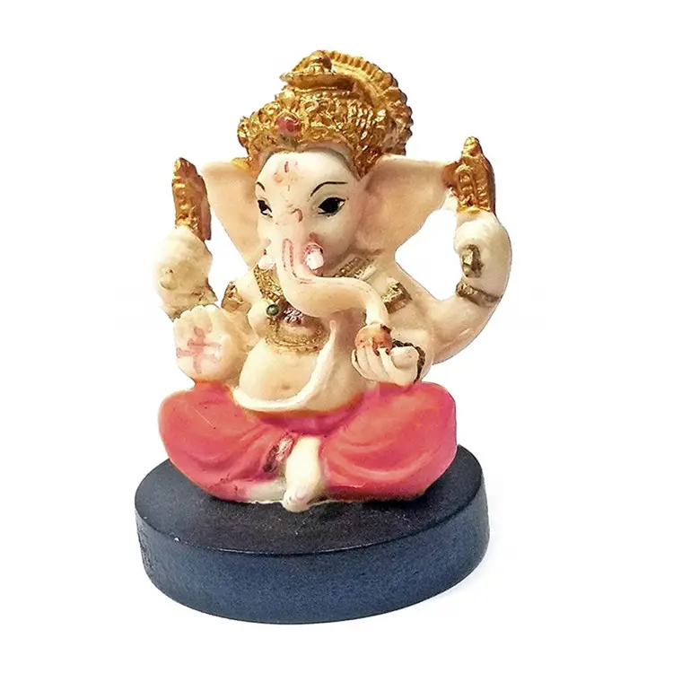 Polyrésine dieu indien idoles Petit Seigneur Ganesha Statue Hindoue Bonne Chance Dieu Figure