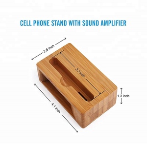 Support de téléphone portable en <span class=keywords><strong>bois</strong></span> de bambou, socle en <span class=keywords><strong>bois</strong></span> naturel - Product Image 6