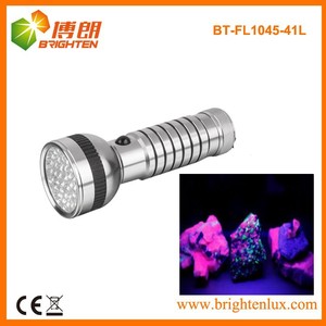Factory Wholesale Aluminum Metal 380nm-385nm 41 led uv Blacklight <span class=keywords><strong>Flashlight</strong></span> For <span class=keywords><strong>Police</strong></span> Finding Bloodstain