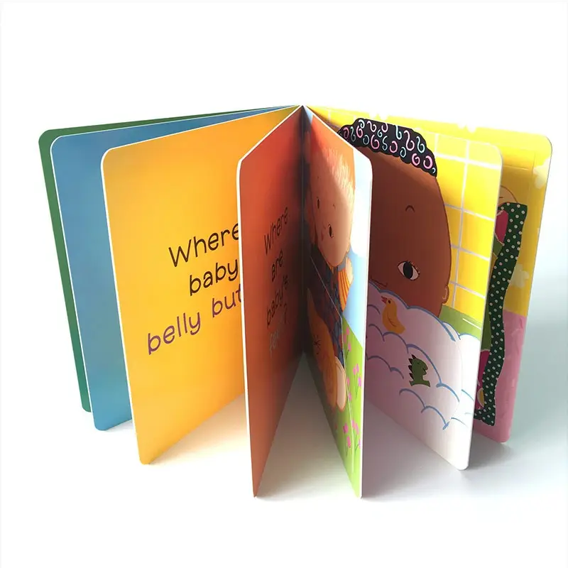 Niños baratos impresión de libros de cartón y de dibujos animados de los niños inglés libro de cuentos