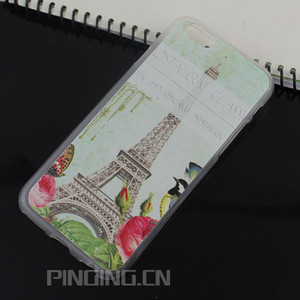 Romantic Paris <span class=keywords><strong>torre</strong></span> Eiffel ultrafino TPU suave <span class=keywords><strong>de</strong></span> <span class=keywords><strong>la</strong></span> contraportada Case para Samsung Galaxy S6 borde G925 - Product Image 1