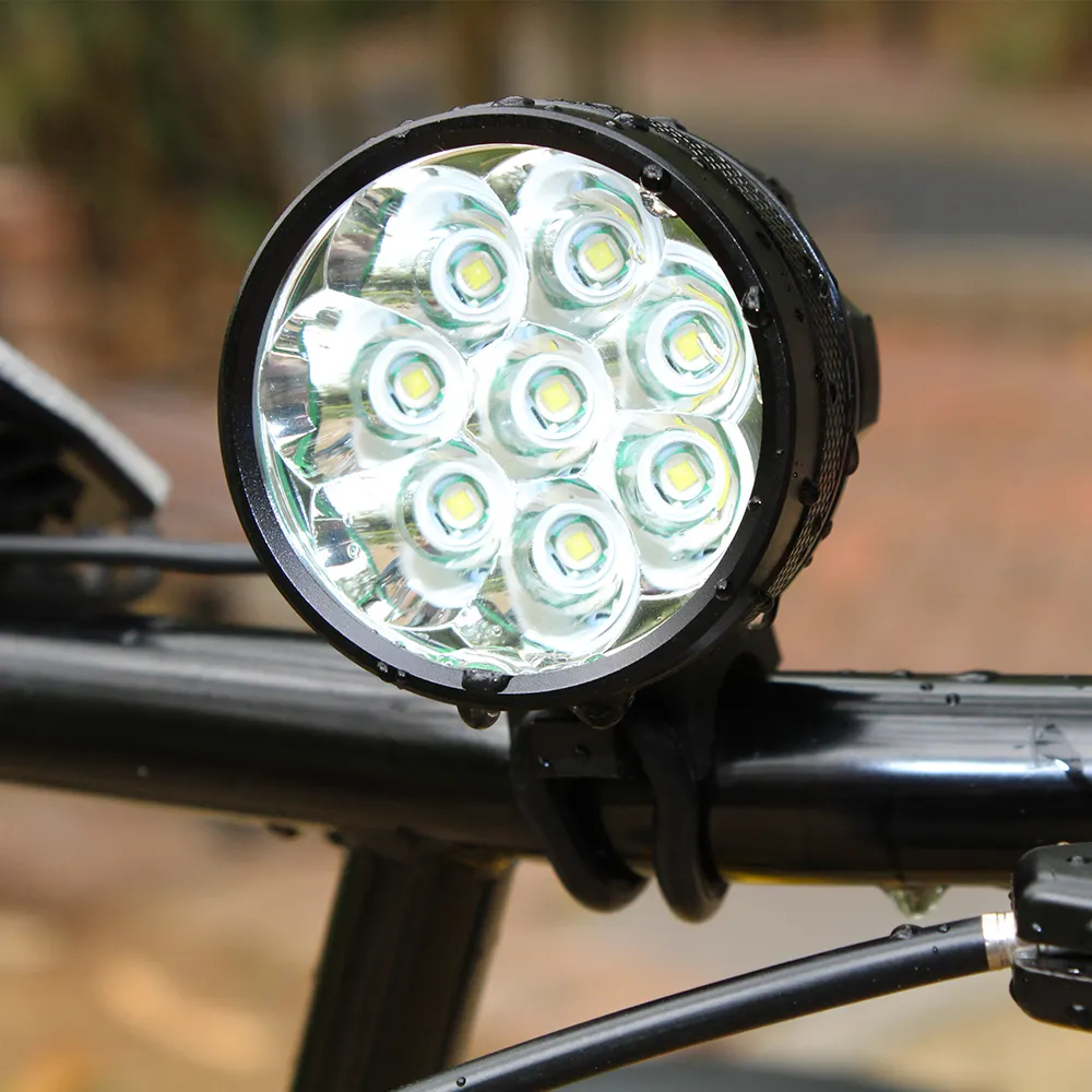 New Design 8* XML-T6 Bike Handlebar Light Bicycles Headlight Bicicleta Front Flashlight in China