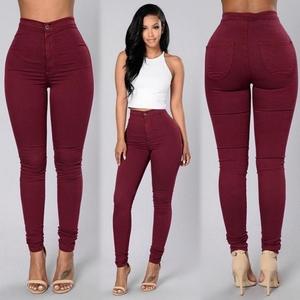 <span class=keywords><strong>Leggings</strong></span> estivi in stile caldo da donna in stile rosso tinta unita a vita alta nero aderente tessuto a maglia Casual formato XXL - Product Image 6