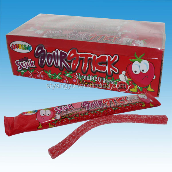 Мягкие конфеты с фруктовой кислотой палочкой